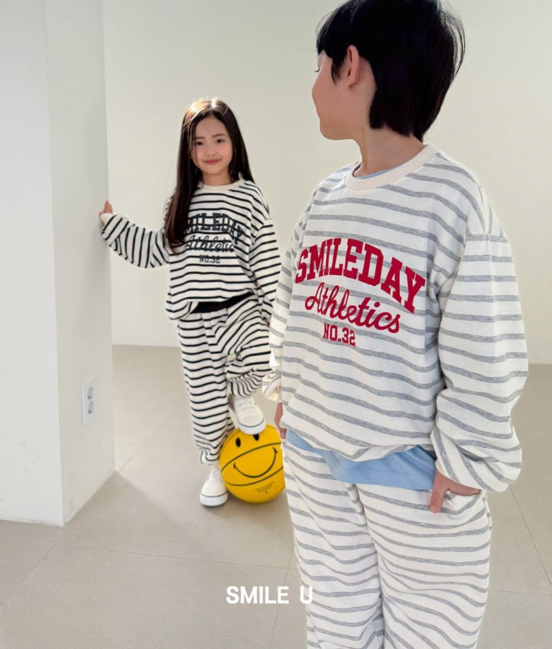 Smile U - Korean Children Fashion - #minifashionista - Day Stripe Sweatshirt