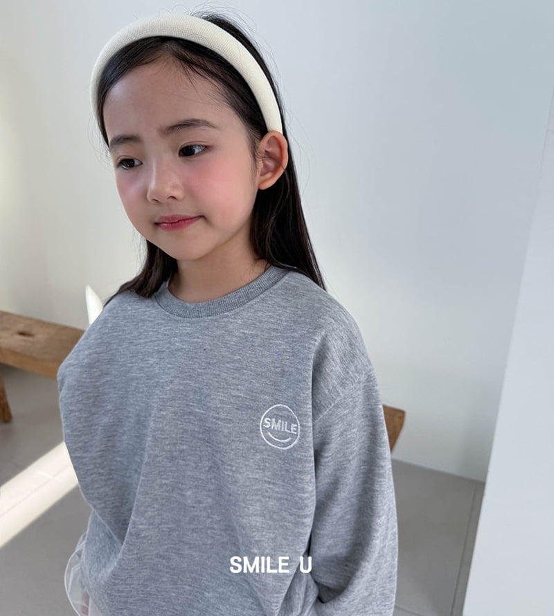 Smile U - Korean Children Fashion - #minifashionista - Smile Embroidery Sweatshirt - 5