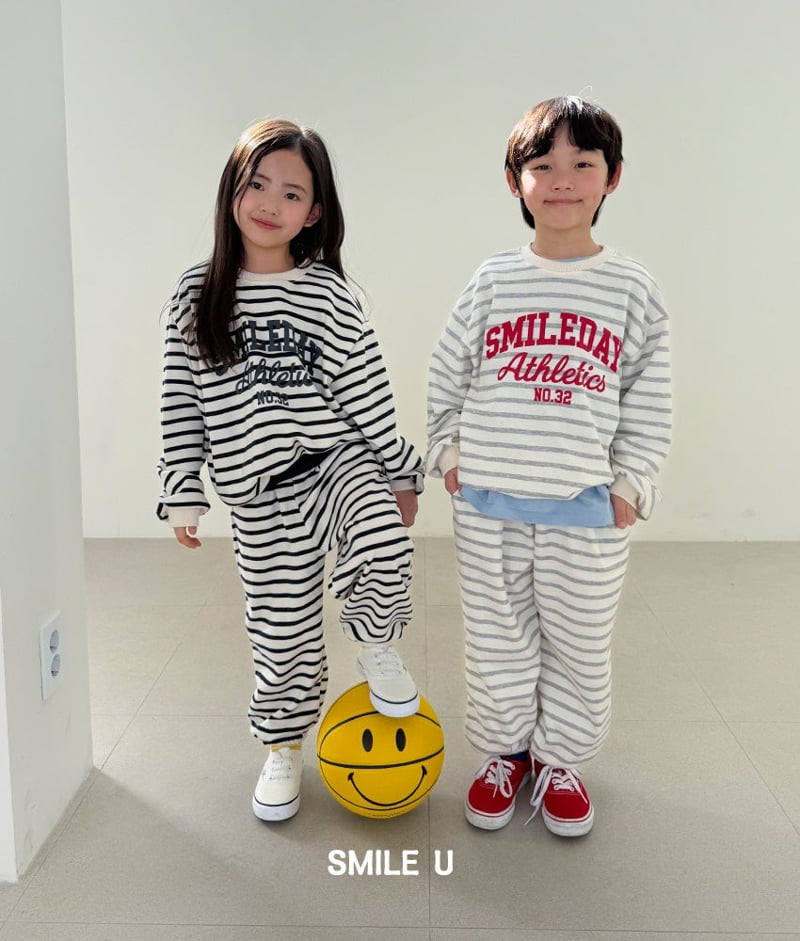 Smile U - Korean Children Fashion - #prettylittlegirls - Day Stripe Sweatshirt - 2