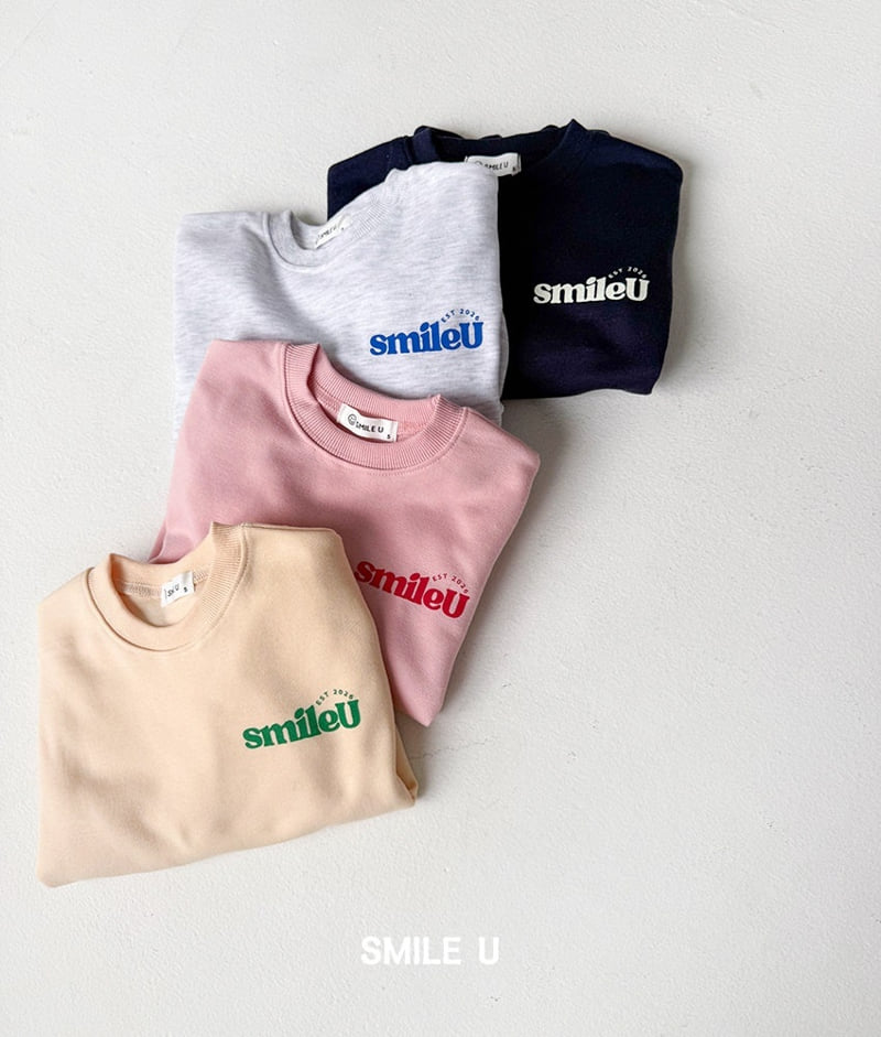 Smile U - Korean Children Fashion - #prettylittlegirls - Logo Sweatshirt