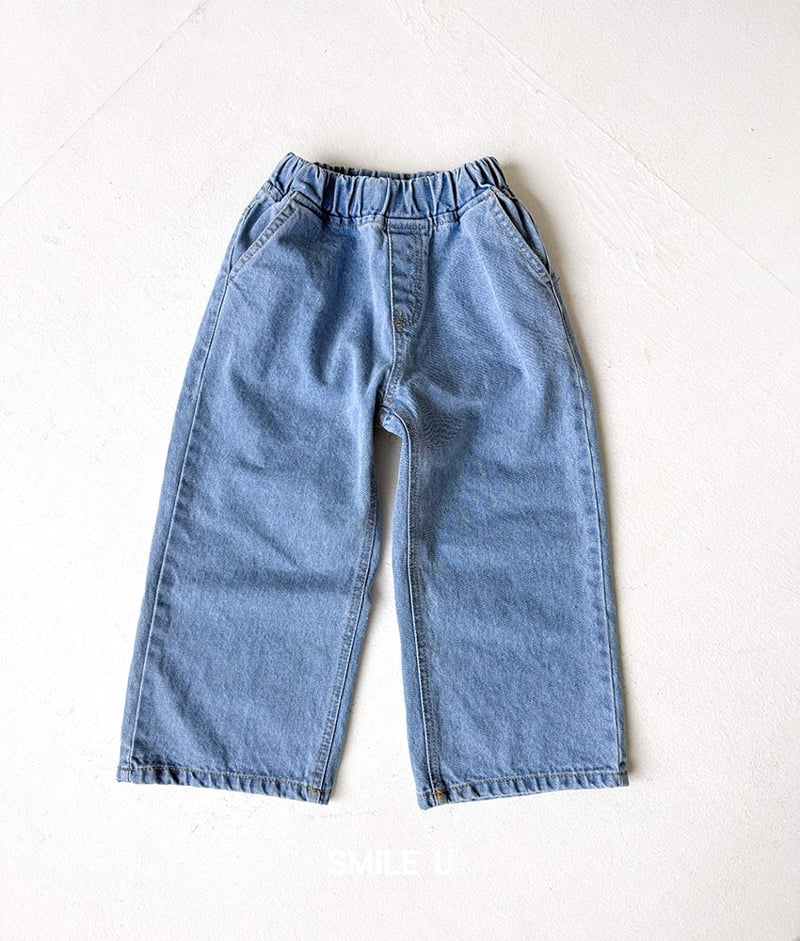 Smile U - Korean Children Fashion - #prettylittlegirls - Wide Denim Pants - 10