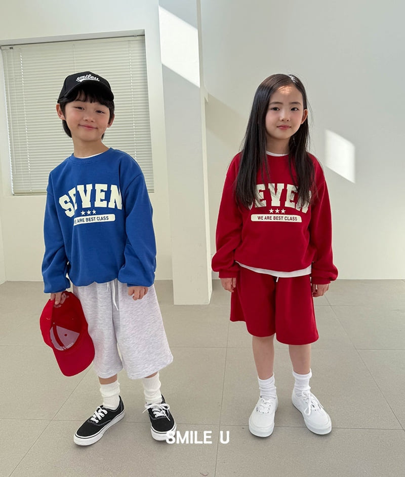 Smile U - Korean Children Fashion - #prettylittlegirls - Seven Sweatshirt - 7