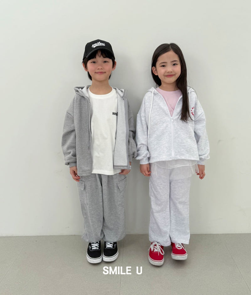 Smile U - Korean Children Fashion - #prettylittlegirls - Embroidered Zip-Up Hoodie - 2
