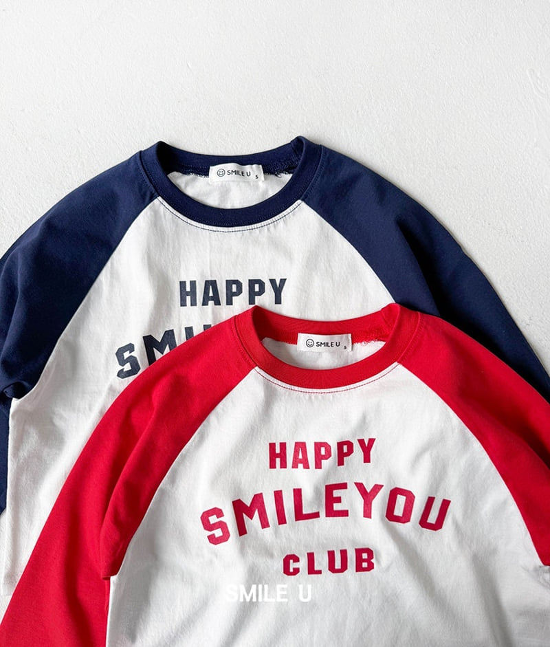 Smile U - Korean Children Fashion - #prettylittlegirls - Happy Raglan Tee - 12