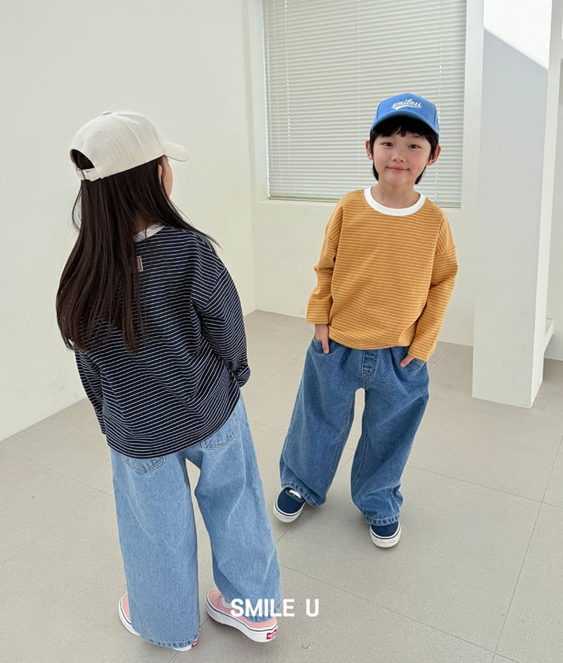 Smile U - Korean Children Fashion - #stylishchildhood - Winner Stripe Tee - 6
