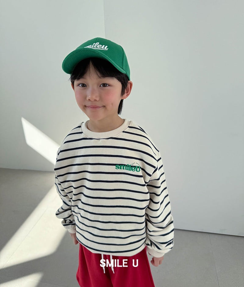 Smile U - Korean Children Fashion - #toddlerclothing - French Terry Stripe Sweatshirt - 4