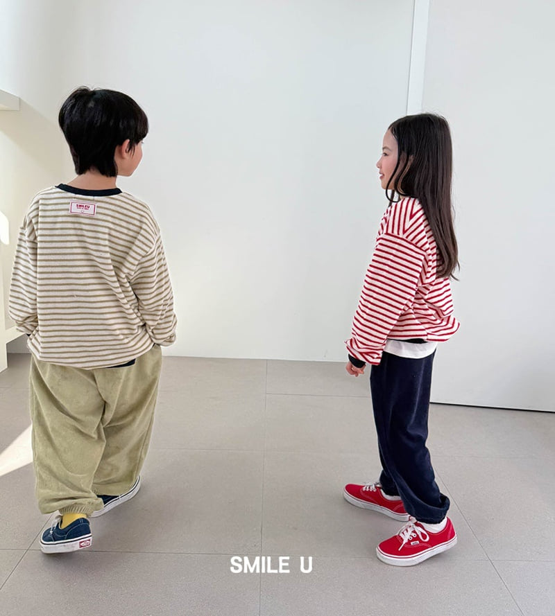 Smile U - Korean Children Fashion - #stylishchildhood - Terry Stripe Sweatshirt - 3