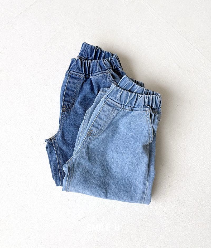 Smile U - Korean Children Fashion - #todddlerfashion - Wide Denim Pants - 11