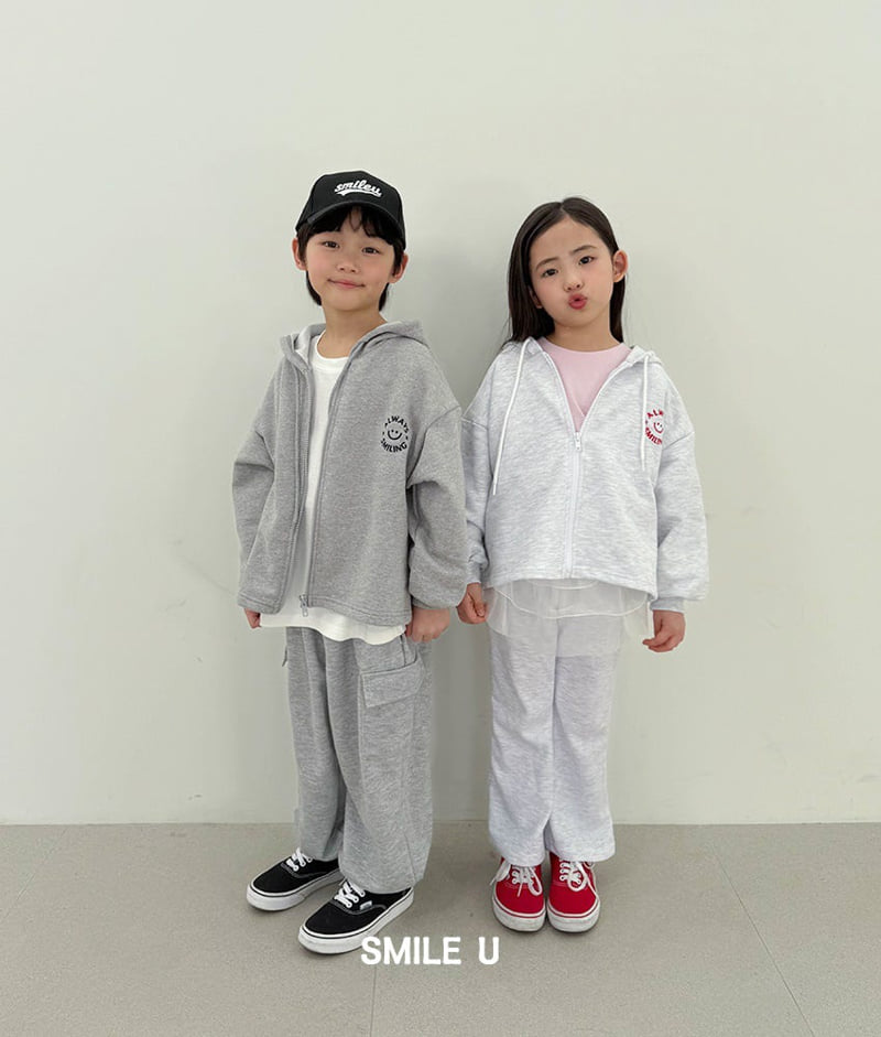 Smile U - Korean Children Fashion - #todddlerfashion - Embroidered Zip-Up Hoodie - 3