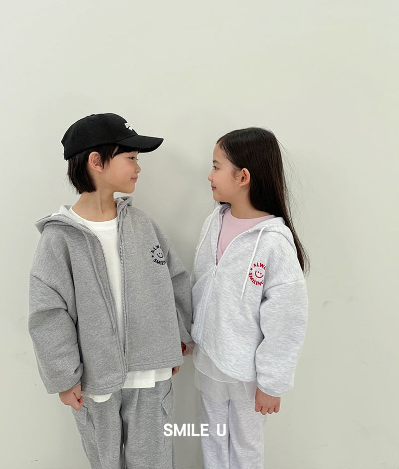 Smile U - Korean Children Fashion - #todddlerfashion - Embroidered Zip-Up Hoodie - 4