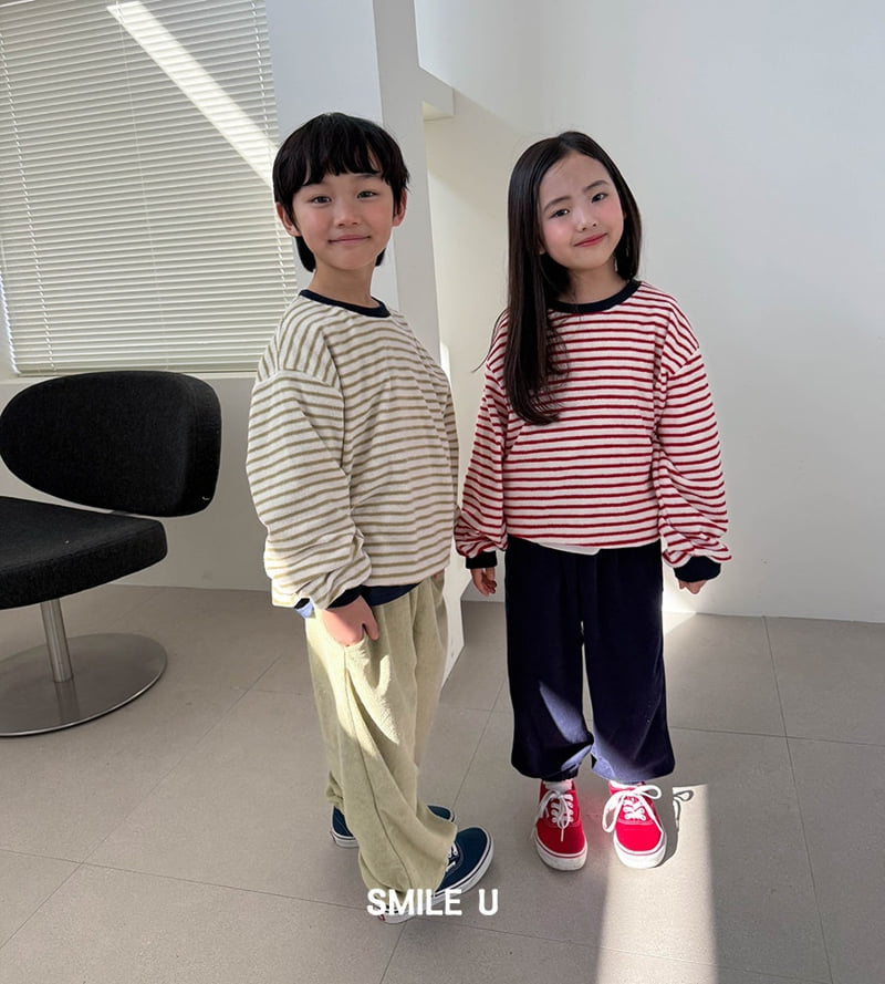 Smile U - Korean Children Fashion - #toddlerclothing - Terry Stripe Sweatshirt - 2