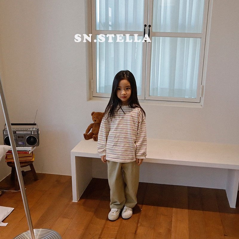 Sn.stella - Korean Children Fashion - #stylishchildhood - Striped Tee - 7