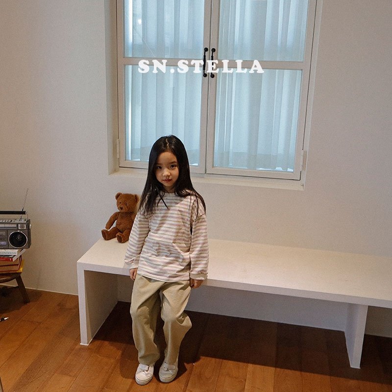 Sn.stella - Korean Children Fashion - #toddlerclothing - Striped Tee - 6