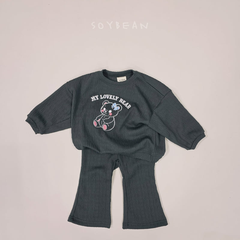 Soybean - Korean Children Fashion - #Kfashion4kids - Bear Knit Top Bottom Set - 11