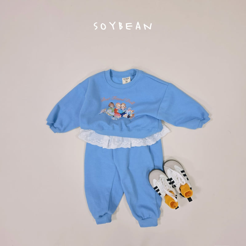 Soybean - Korean Children Fashion - #Kfashion4kids - Friends Frill Top Bottom Set - 3
