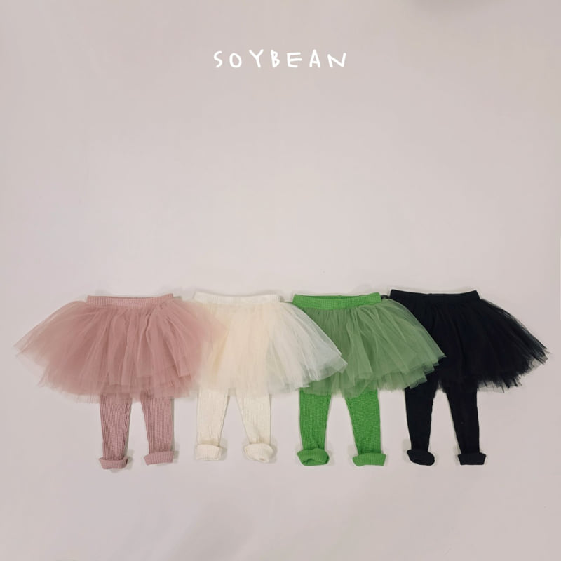 Soybean - Korean Children Fashion - #childofig - Shasha Rib Skirt Leggings