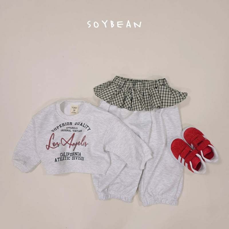 Soybean - Korean Children Fashion - #childofig - Checks Skirt Jogger Pants - 11