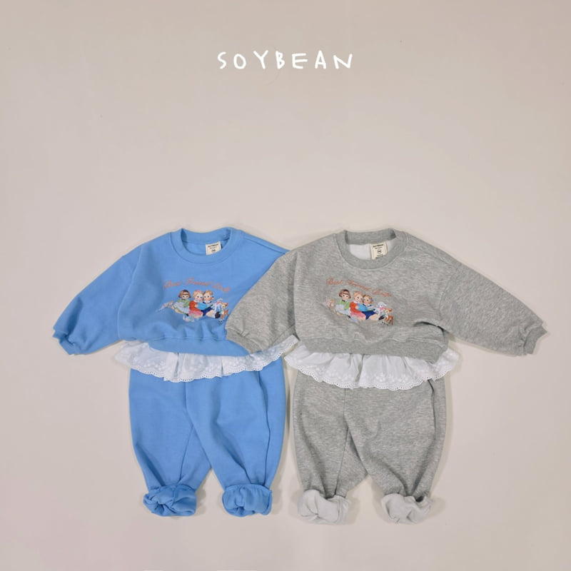 Soybean - Korean Children Fashion - #childofig - Friends Frill Top Bottom Set - 11