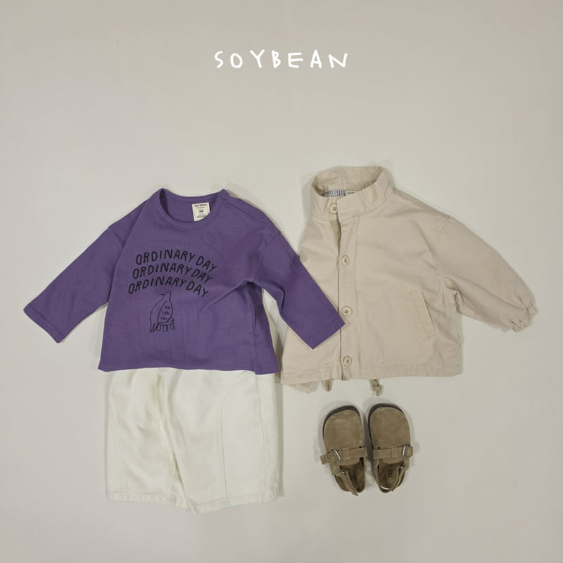 Soybean - Korean Children Fashion - #childrensboutique - Curved-Line Denim Pants - 7