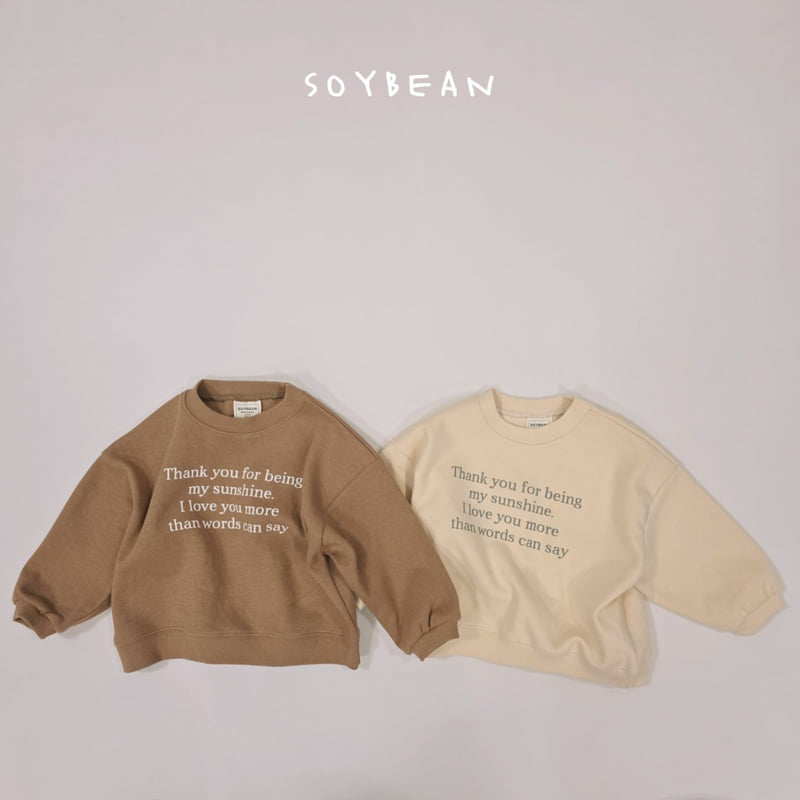 Soybean - Korean Children Fashion - #childrensboutique - Slogan Sweatshirt