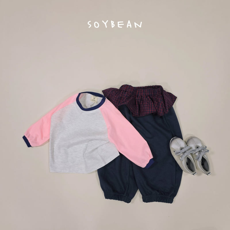 Soybean - Korean Children Fashion - #childrensboutique - Checks Skirt Jogger Pants - 12