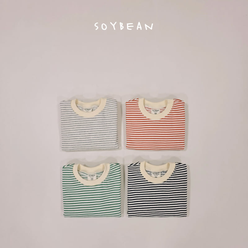 Soybean - Korean Children Fashion - #childrensboutique - Stripe Sweatshirt