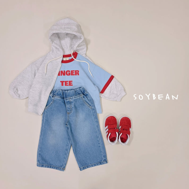 Soybean - Korean Children Fashion - #designkidswear - Wide Brushed Denim Pants - 6
