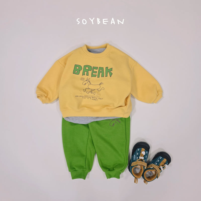 Soybean - Korean Children Fashion - #designkidswear - Let’s Run Horse Top Bottom Set - 5