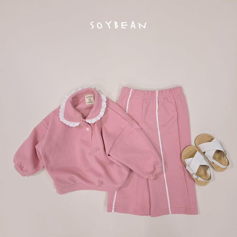 Soybean - Korean Children Fashion - #designkidswear - Collar Frill Top Bottom Set - 7