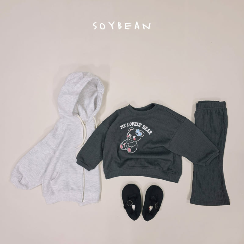 Soybean - Korean Children Fashion - #discoveringself - Bear Knit Top Bottom Set - 6
