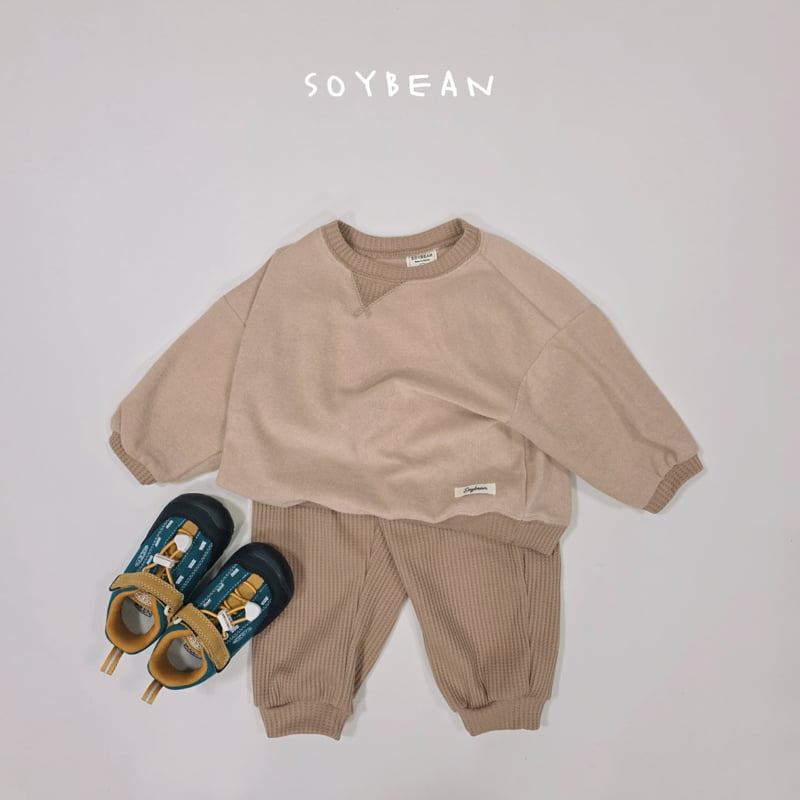 Soybean - Korean Children Fashion - #designkidswear - Terry Waffle Mix Top Bottom Set - 4