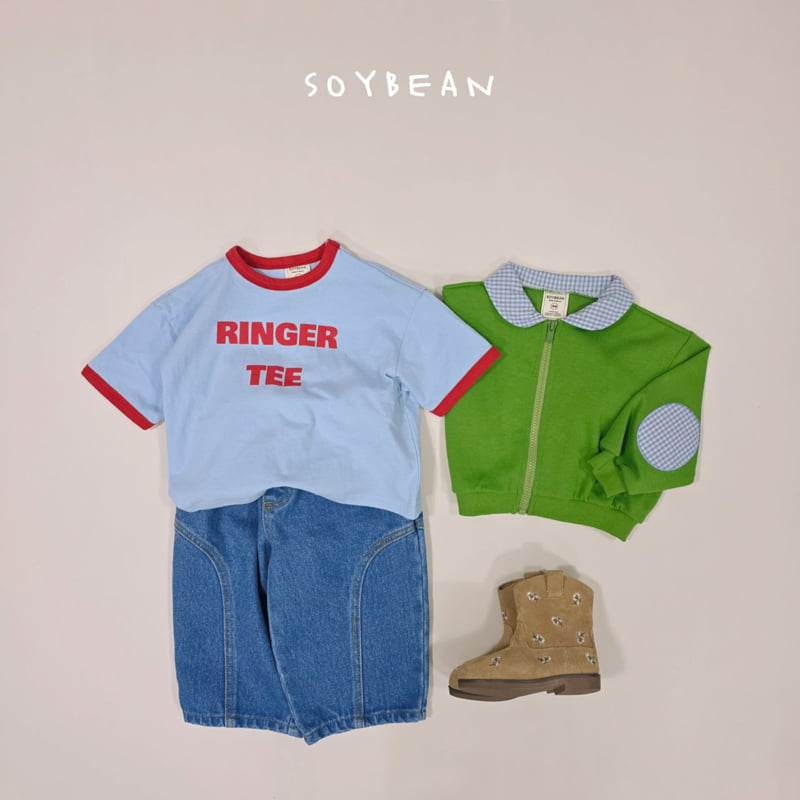 Soybean - Korean Children Fashion - #fashionkids - Curved-Line Denim Pants - 10