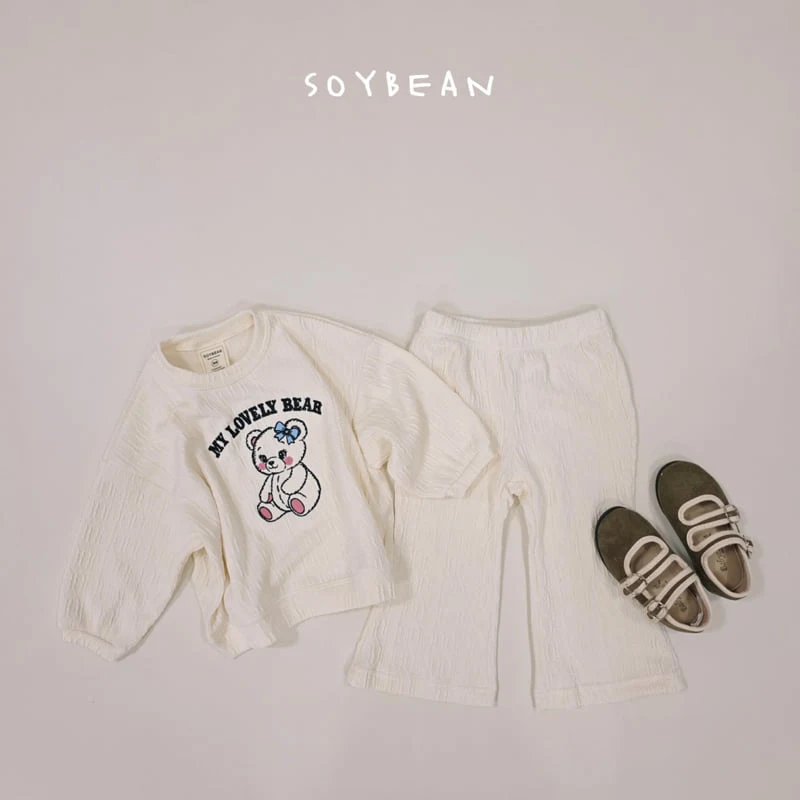 Soybean - Korean Children Fashion - #fashionkids - Bear Knit Top Bottom Set - 7