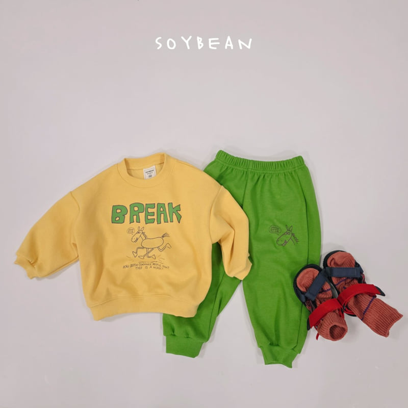 Soybean - Korean Children Fashion - #fashionkids - Let’s Run Horse Top Bottom Set - 7