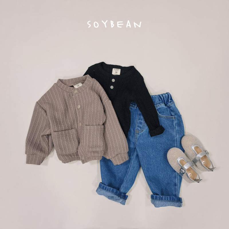 Soybean - Korean Children Fashion - #fashionkids - Cotton Henley Neck Tee - 5