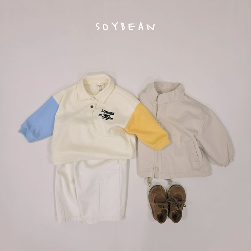 Soybean - Korean Children Fashion - #kidsshorts - Curved-Line Denim Pants - 11