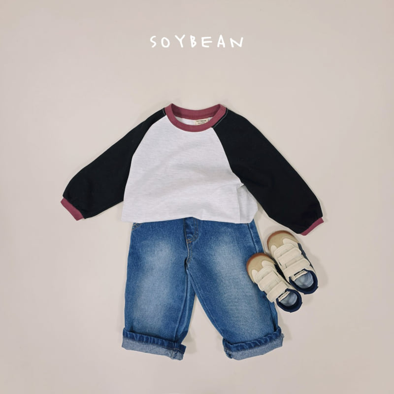Soybean - Korean Children Fashion - #kidsshorts - Wide Brushed Denim Pants - 9