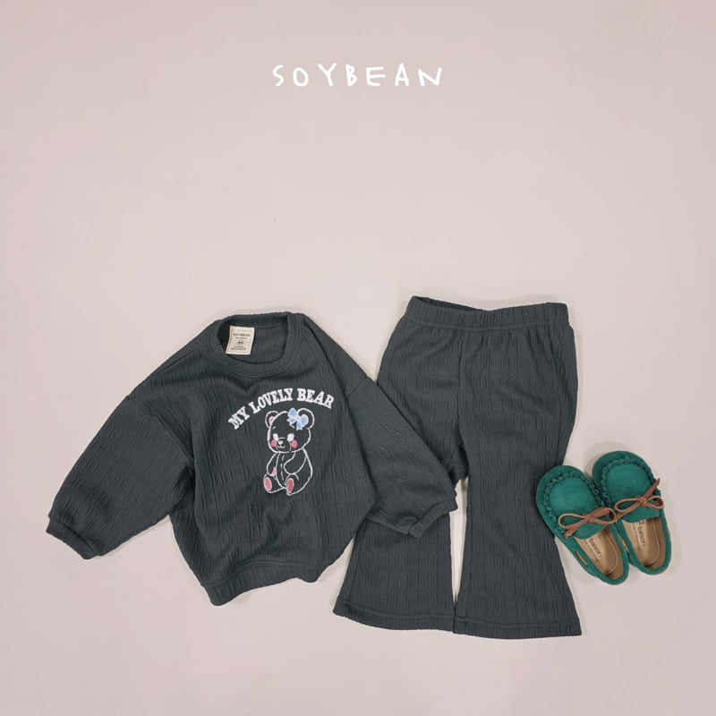 Soybean - Korean Children Fashion - #kidsshorts - Bear Knit Top Bottom Set - 8
