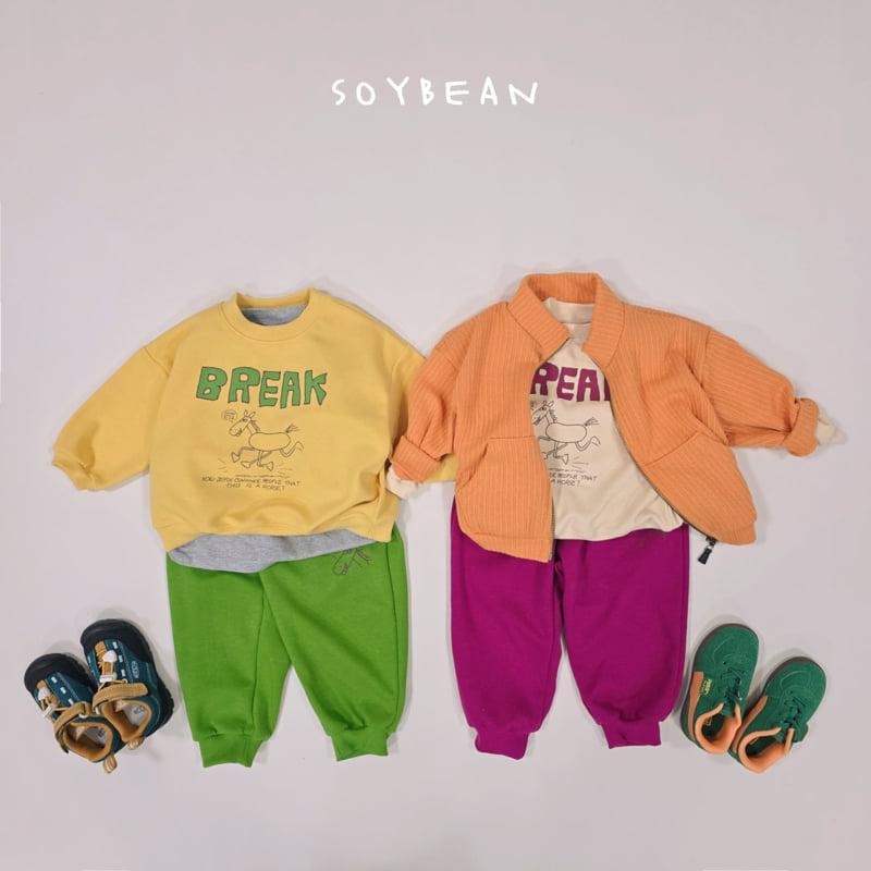 Soybean - Korean Children Fashion - #kidsshorts - Let’s Run Horse Top Bottom Set - 8