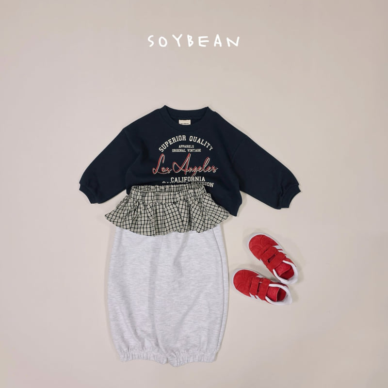 Soybean - Korean Children Fashion - #kidsshorts - LA Crop Sweatshirt - 8