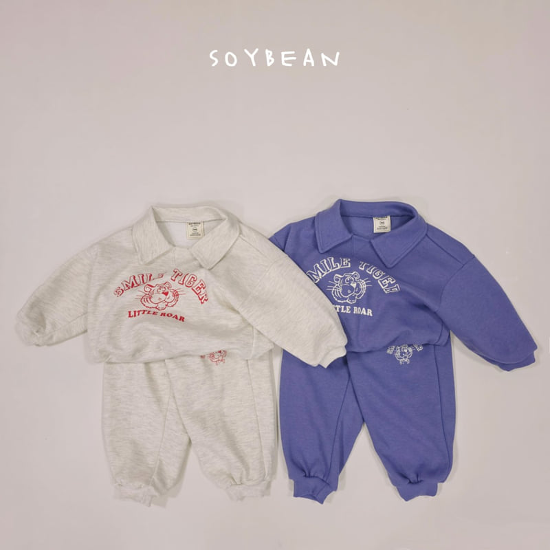Soybean - Korean Children Fashion - #kidsshorts - Tiger Friends Top Bottom Set