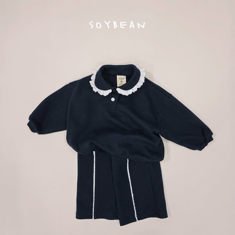 Soybean - Korean Children Fashion - #kidsshorts - Collar Frill Top Bottom Set - 10