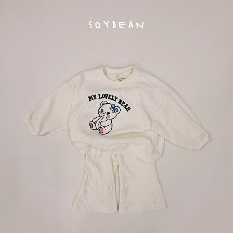 Soybean - Korean Children Fashion - #kidzfashiontrend - Bear Knit Top Bottom Set - 10