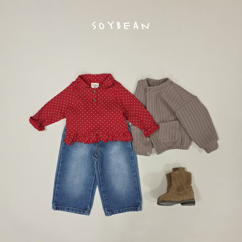 Soybean - Korean Children Fashion - #kidsstore - Dot Frill Tee - 4