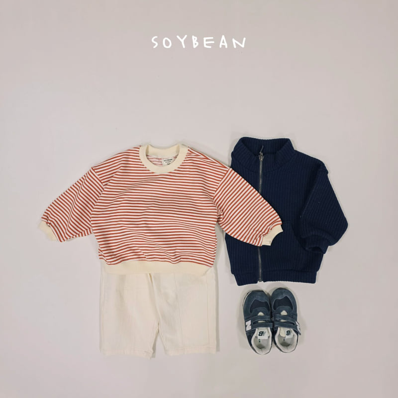 Soybean - Korean Children Fashion - #kidzfashiontrend - Stripe Sweatshirt - 7