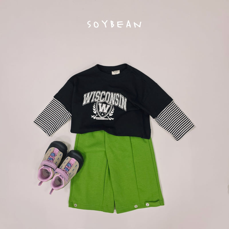 Soybean - Korean Children Fashion - #kidsstore - Snap Wide Pants - 4