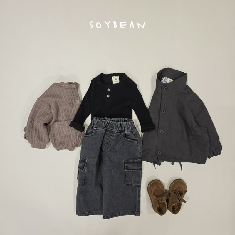 Soybean - Korean Children Fashion - #kidzfashiontrend - Cotton Henley Neck Tee - 8