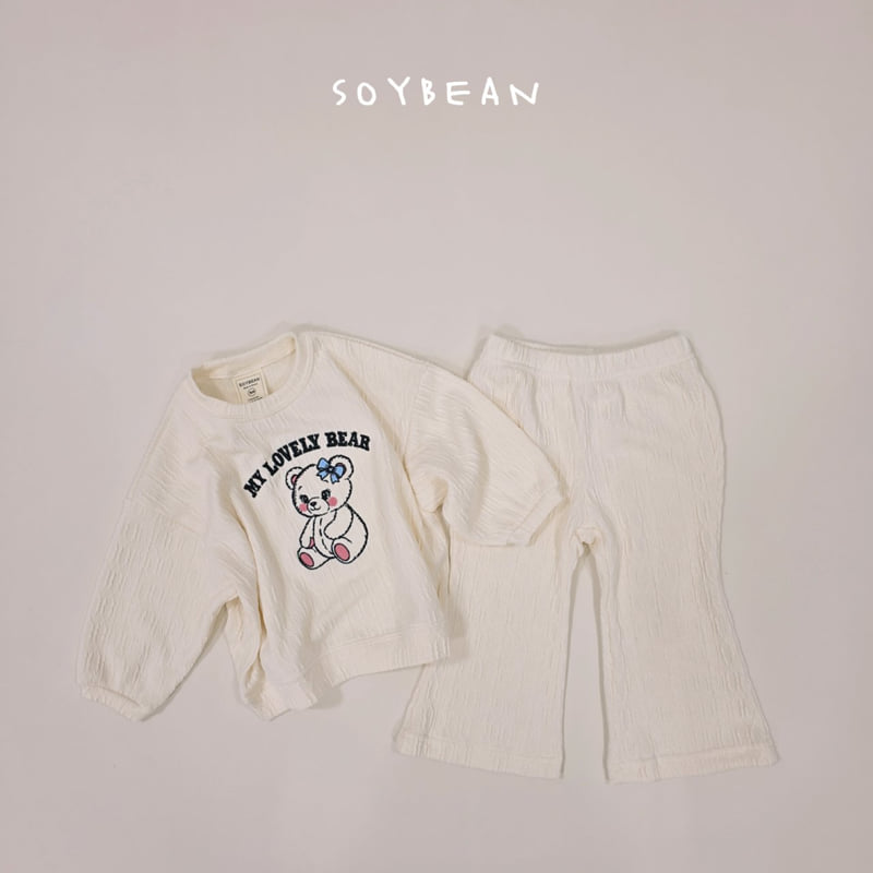 Soybean - Korean Children Fashion - #littlefashionista - Bear Knit Top Bottom Set - 12
