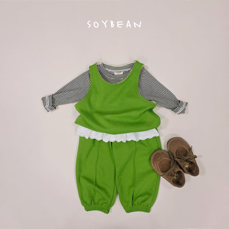 Soybean - Korean Children Fashion - #Kfashion4kids - Layered Vest Jogger Set - 4