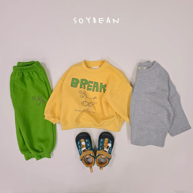 Soybean - Korean Children Fashion - #littlefashionista - Let’s Run Horse Top Bottom Set - 12